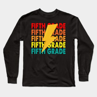 Group Matching Fifth Grade Lightning Bolt VIntage Long Sleeve T-Shirt